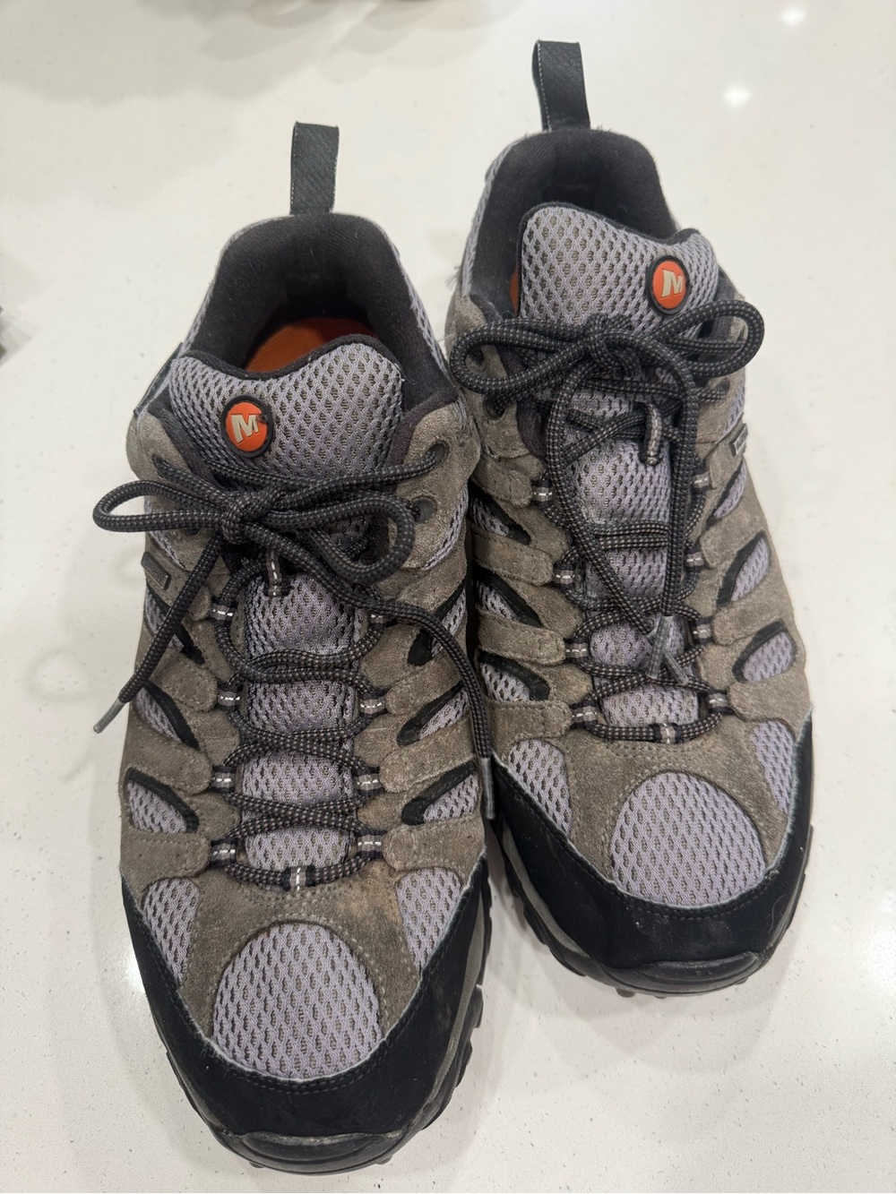 Merrell Gray and Black Men's Trail Athletic Shoes